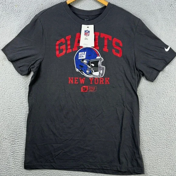 New York Giants T-Shirt Men Large Gray Graphic Short Sleeve NFL The Nike Tee NEW